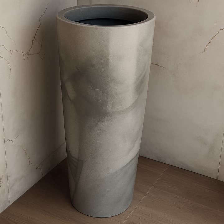 Vaso Grande para planta Decorativo Coluna Ibiza Marmorizado Luxo Moderno MINI, PP ou P