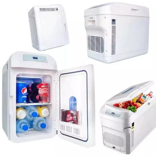 Mini Refrigerador Portátil 28 Litros 12V 24V Veicular Dual Função Frio e Quente - Camping e Viagem
