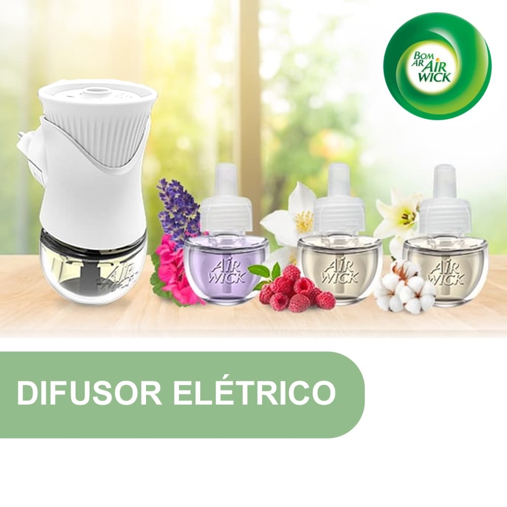 Difusor Aromas Elétrico Bom Ar Aparelho + refil 16ml Air Wick