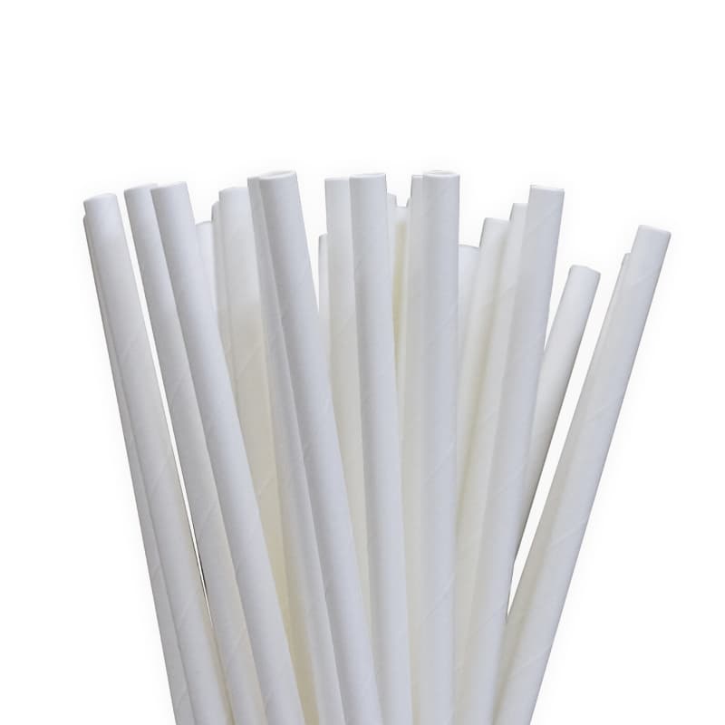 Canudo de Papel Branco - Biodegradável - 1000und