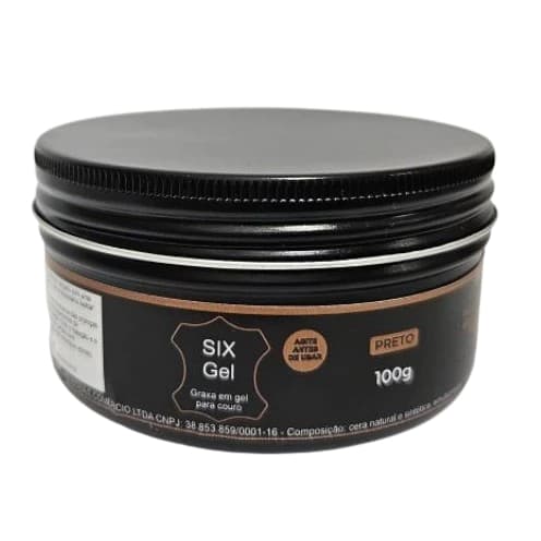 SIX Gel GRAXA EM GEL PRETO PARA COURO 100 g EMBALAGEM PREMIUM