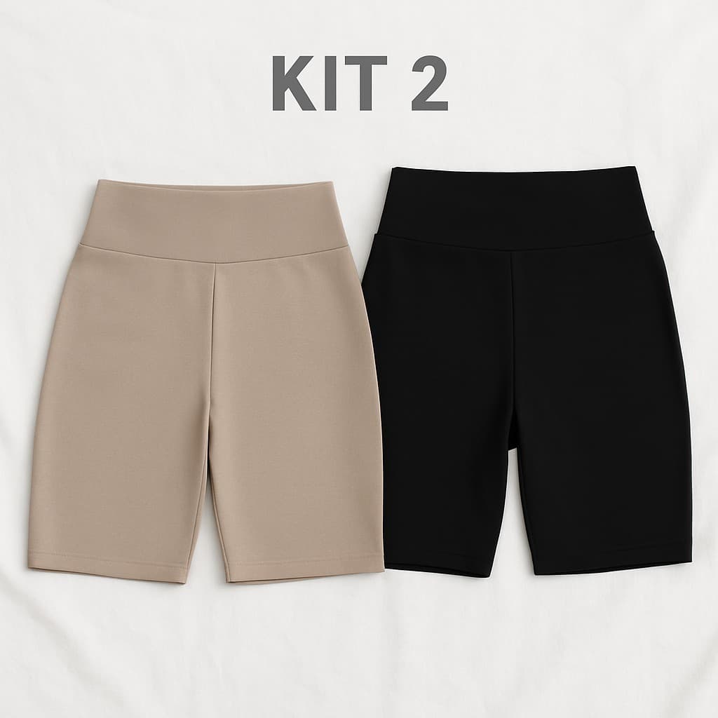 Short Anágua Feminino  | Kit 2 | Não Marca Anti Transparência Conforto Diário