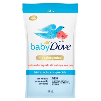 Sabonete Líquido Baby Dove Hidratação Enriquecida Refil 180 ml