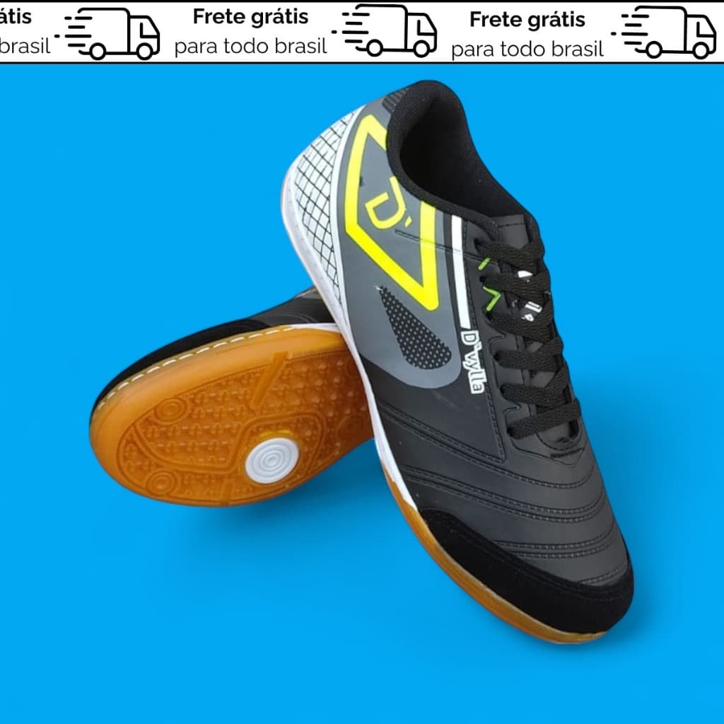 Chuteira D'vylla Masculina Futsal Confortável com Solado Resistente