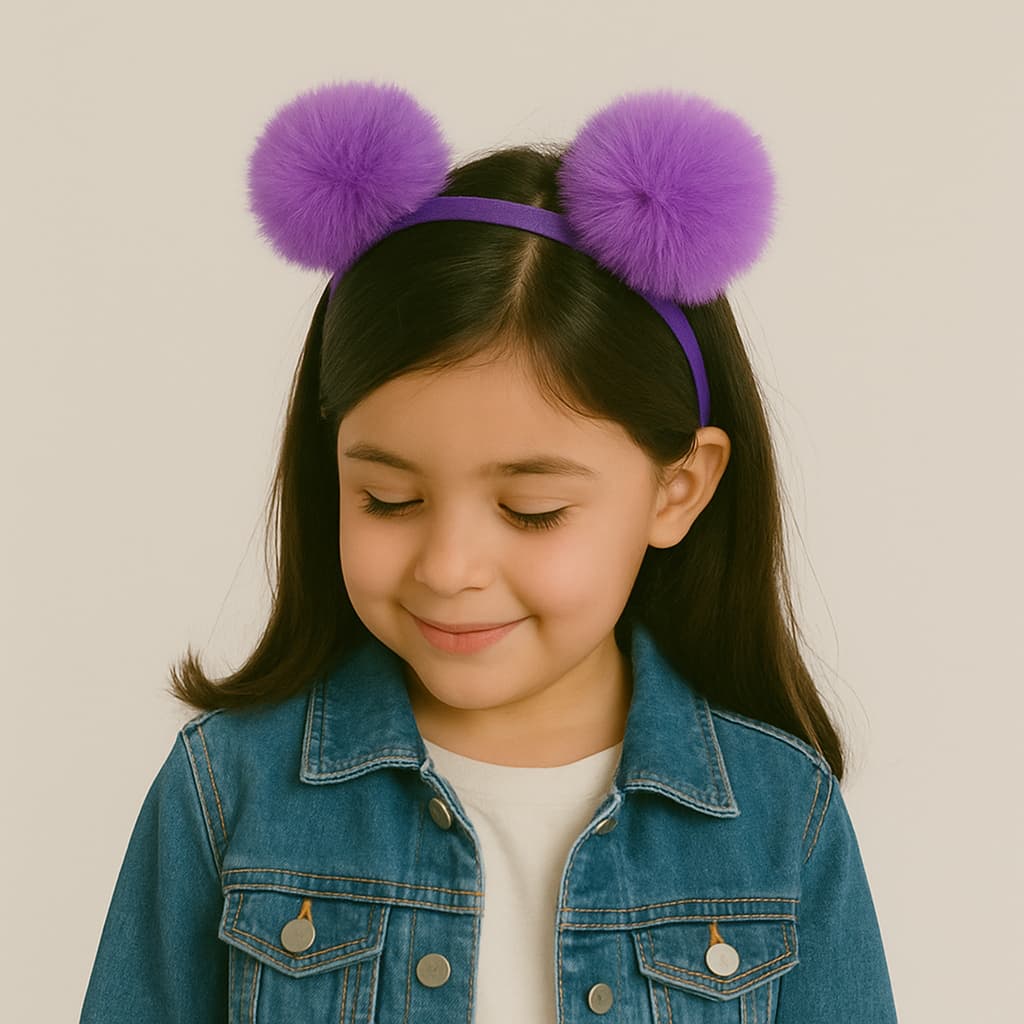 Tiara pompom infantil maria clara /tiara pompom grande  POLIANA/tiara pompom pelúcia