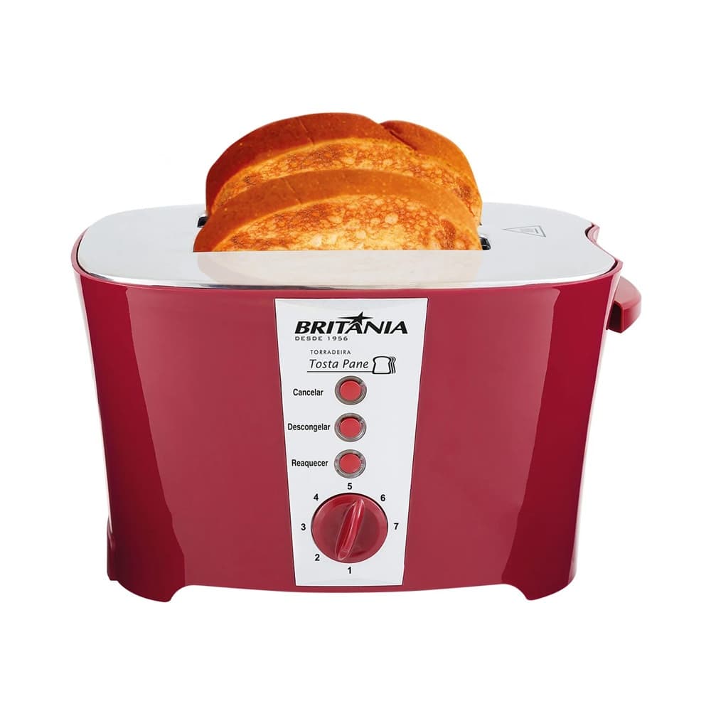 Torradeira Britânia Pane (220V) 7 Níveis Tosta e Reaquece 800W