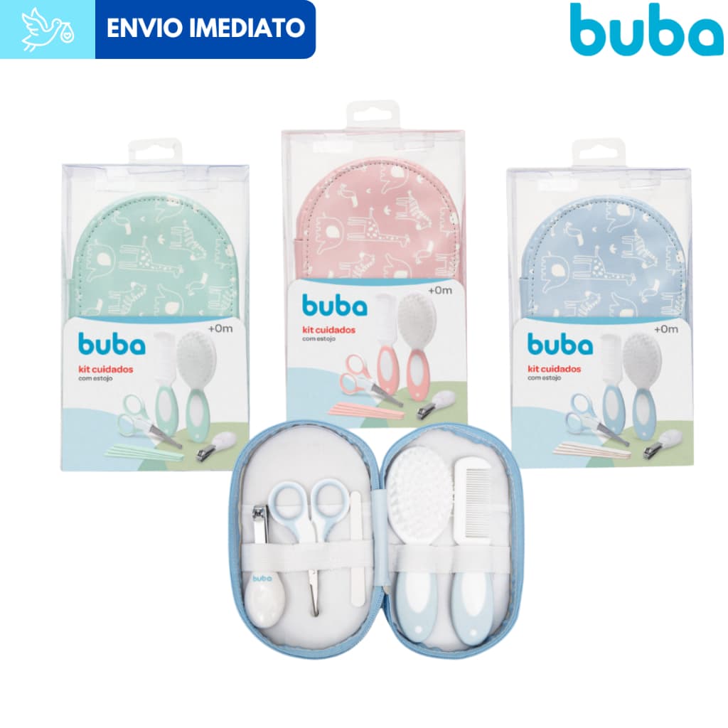 Kit Cuidado Bebê Higiene Manicure Completo Com Estojo Buba