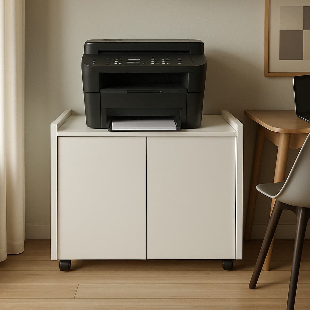 Armário Multiuso Organizador Para Escritório Com Rodízio 02 Portas Envio Imediato