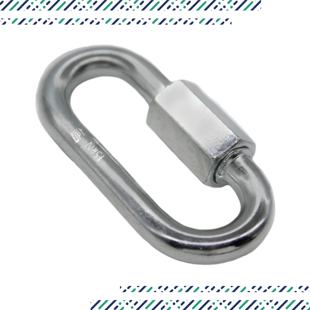 Malha Rápida Aço Oval 6mm SideUp Mailon 15KN Malha de Aço