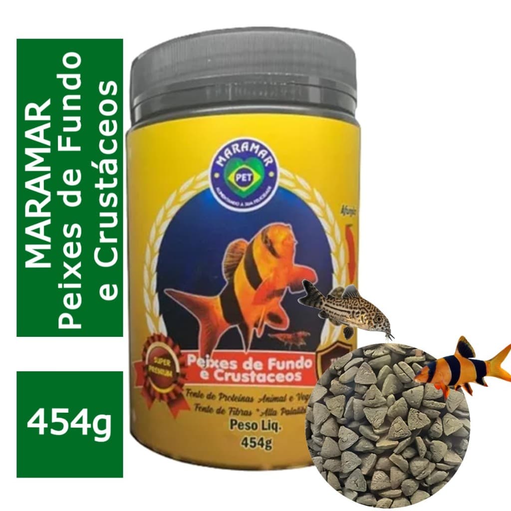 Ração Maramar Peixes De Fundo Crustáceos 454g Maramar - Para Peixe de Fundo em Grãos