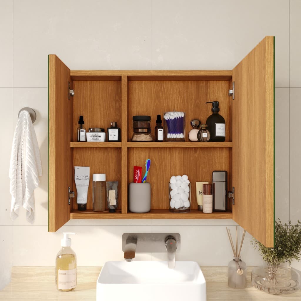 Espelheira Suspensa Klein com 2 Portas Espelhadas Ideal Para Banheiro - JM3 Móveis