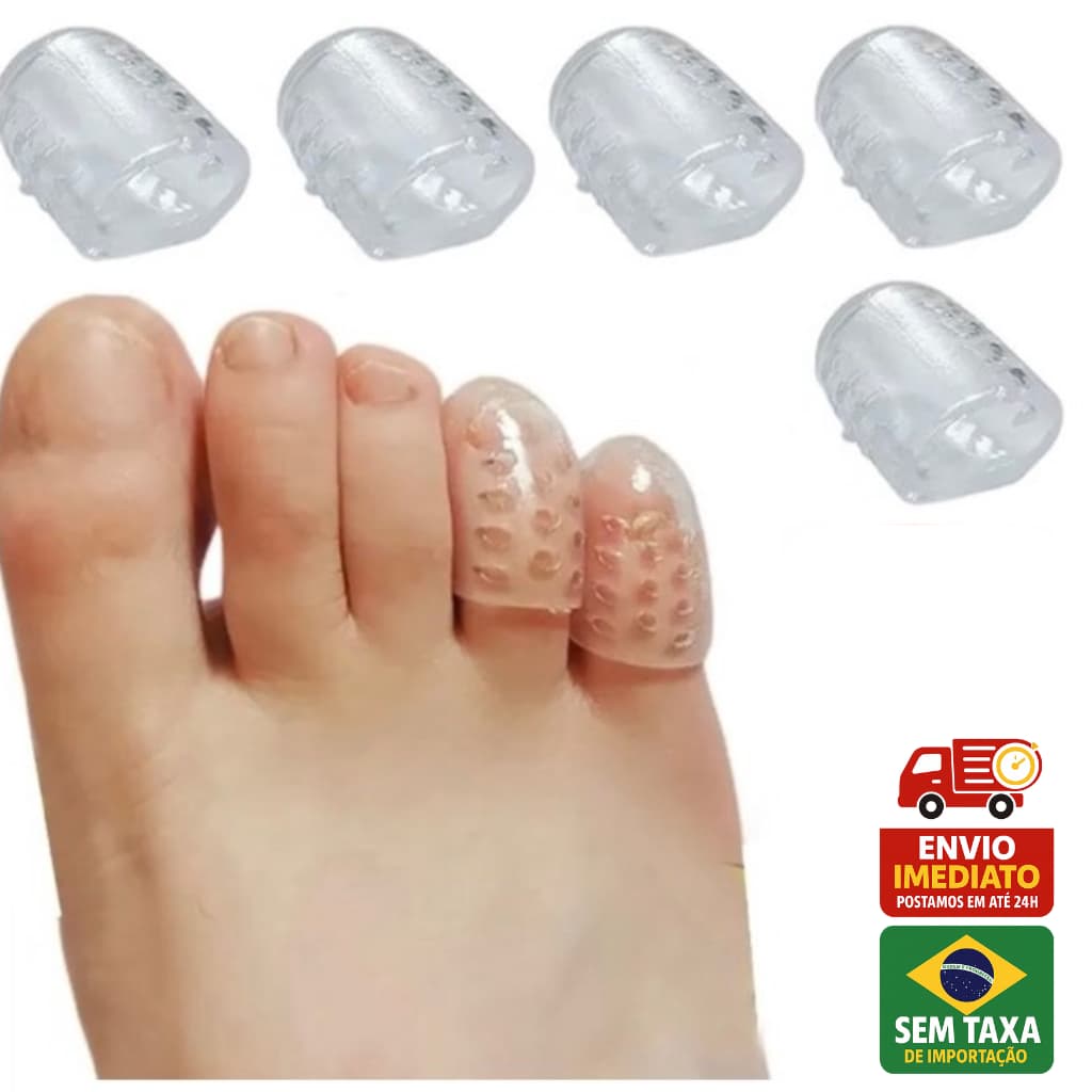 Kit Dedeira Protetor De Silicone Para Dedo Fricção  Separador Dedo Pé Calos Bolha Respirável