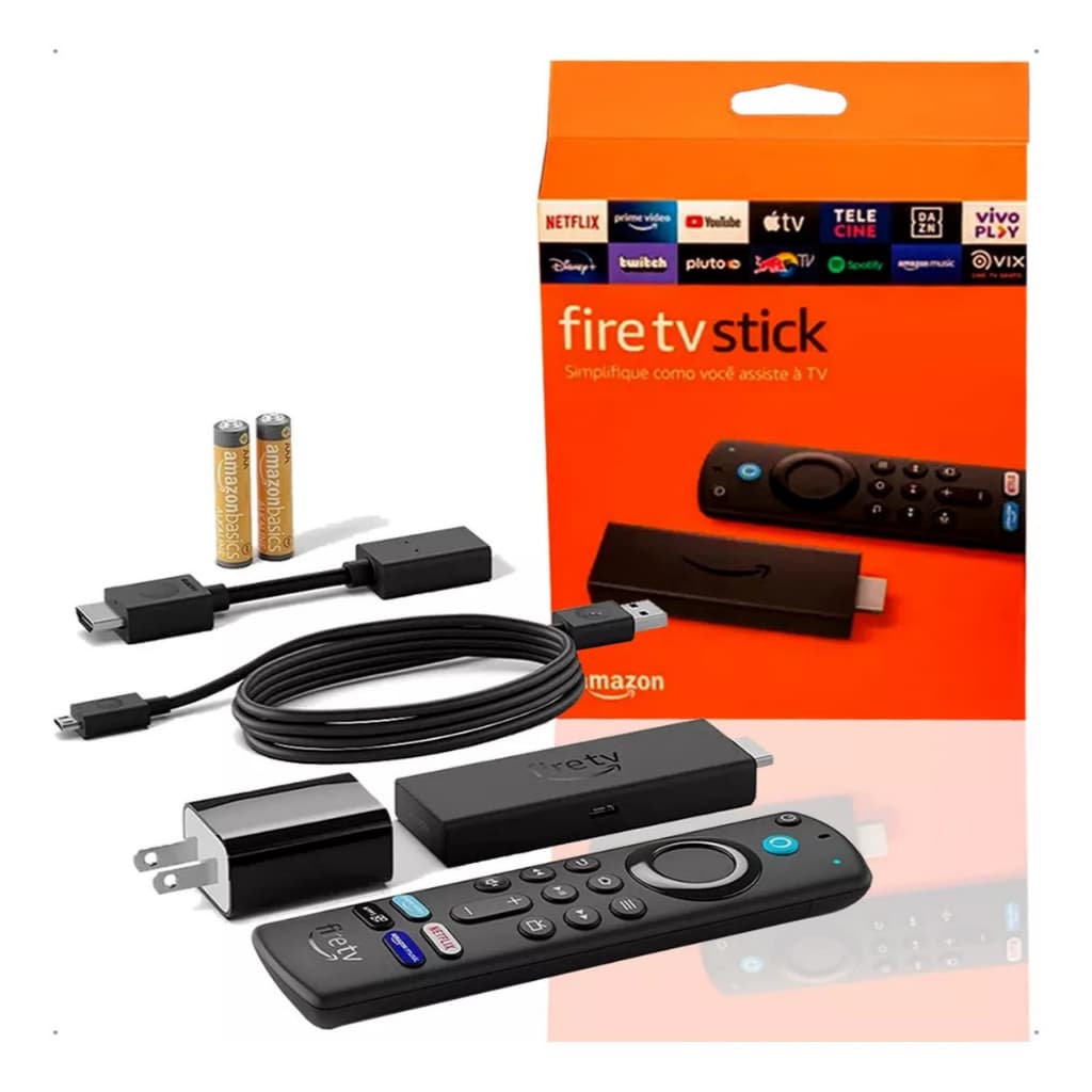 Amazon Fire TV Stick 3ª geração de voz Full HD 8GB preto com 1GB de memória RAM