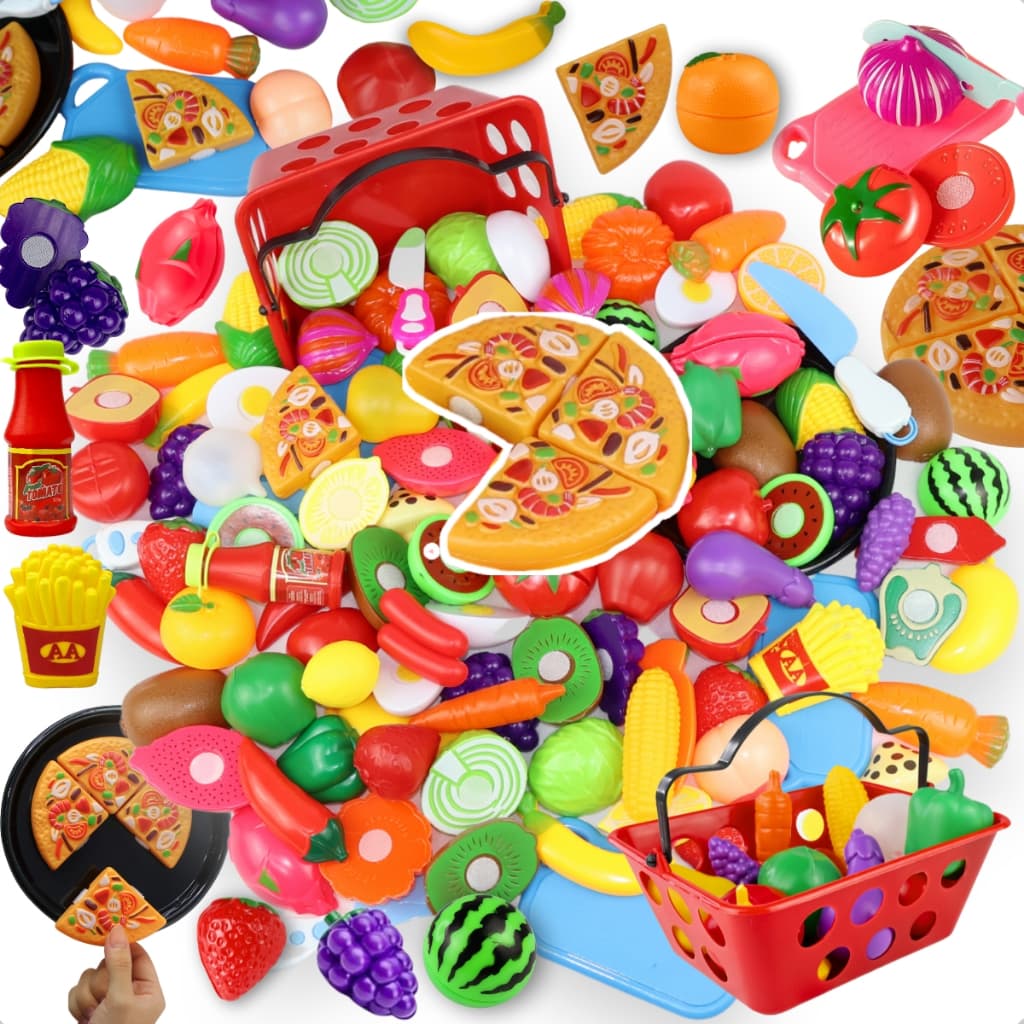 Kit Frutas Frutinhas Legumes De Brinquedo Com Velkro 30pçs