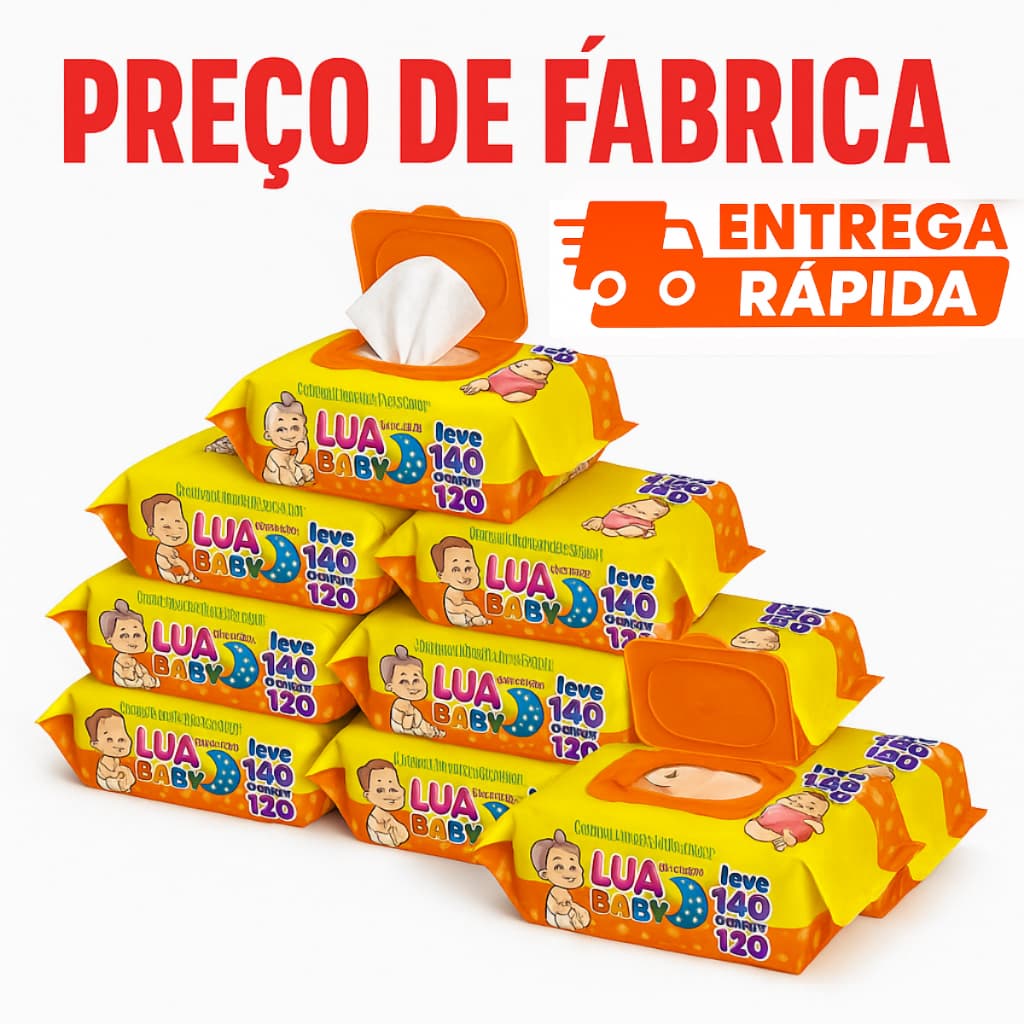 Caixa de até 1680 Lenço Toalha Umedecida Premium Bebe Toalhinhas Atacado Promoção Lencinho Umidecido