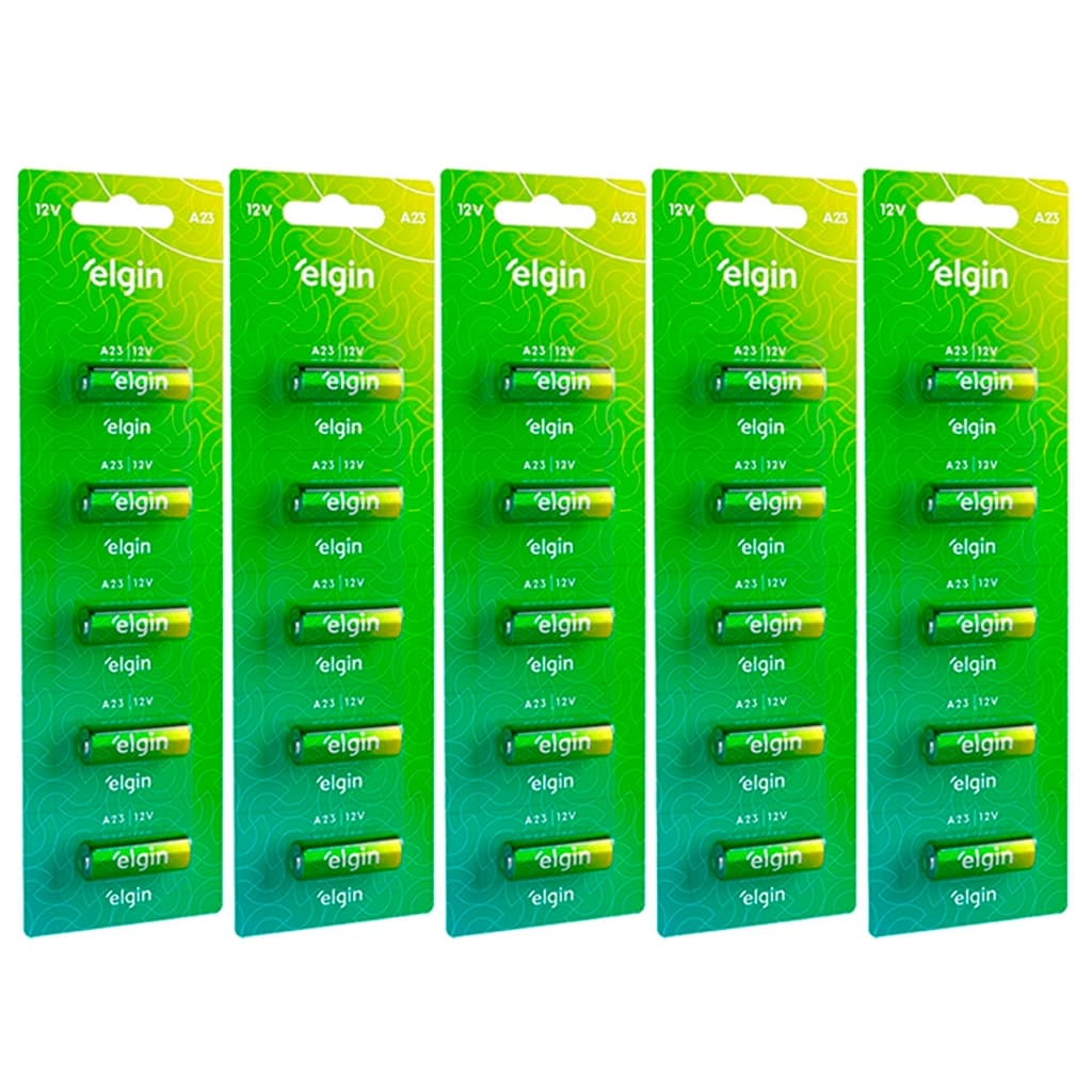Pilhas Elgin A23 12v 23A Alcalina Controle Portão 1 até 5 Cartelas Monte o seu Kit