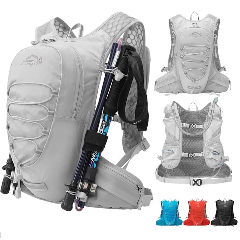 Mochila Colete Corrida Bike 12L Hidratação Squeeze Ciclismo Impermeável Running Trilha Corrida Montanhismo Leve Conforto