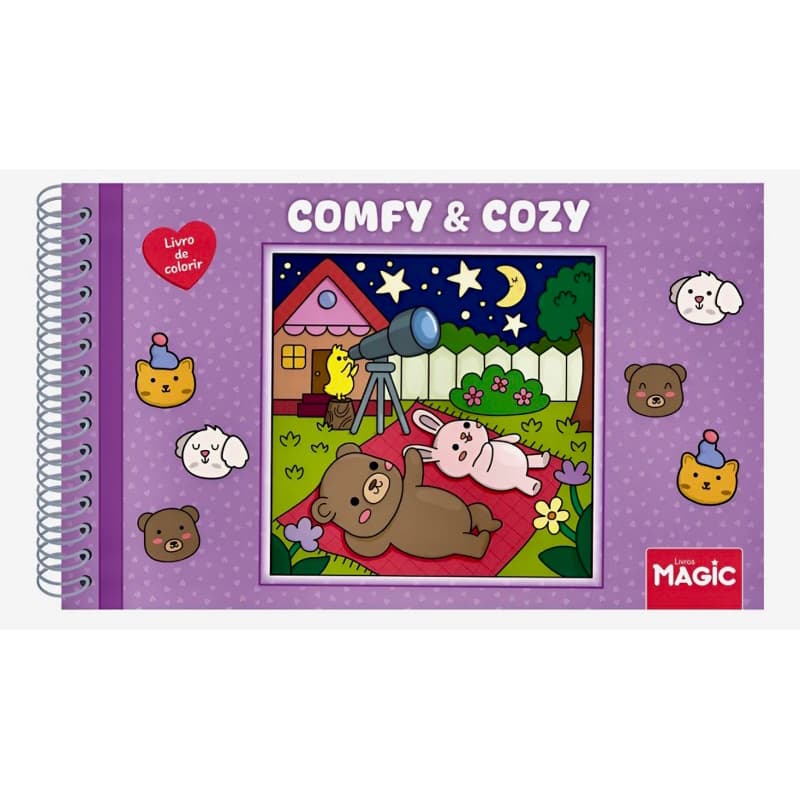 Livro de colorir caderno de desenhos capa dura Tik Tok  CONFY e COZY  48 desenhos 180Gm2-ORIGINAL
