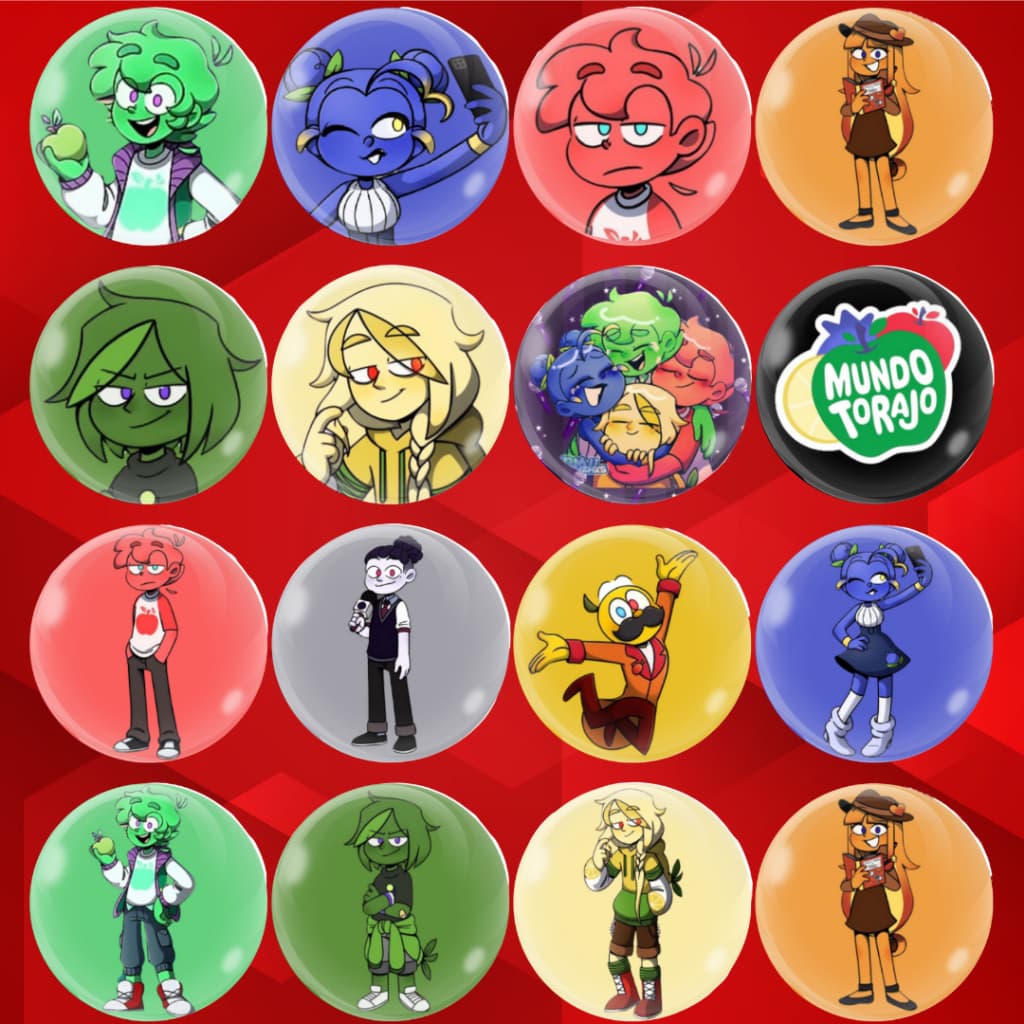 Bottons Broche Desenho Animação Mundo Torajo 4,5cm