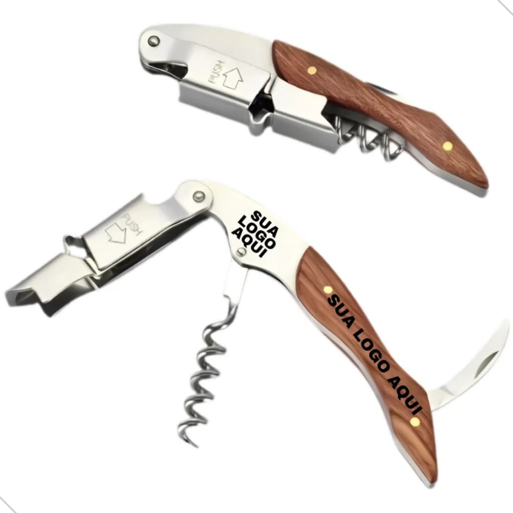 Saca Rolha Abridor de Garrafa Personalizado na madeira personalização perfeita para presente