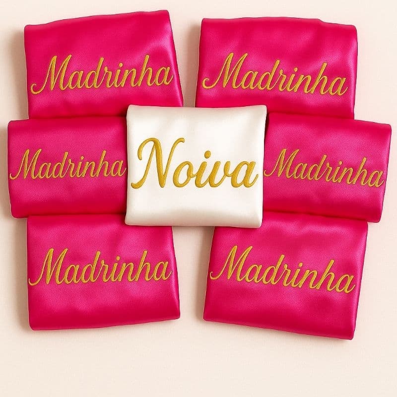 robe pink bordado cor dourado