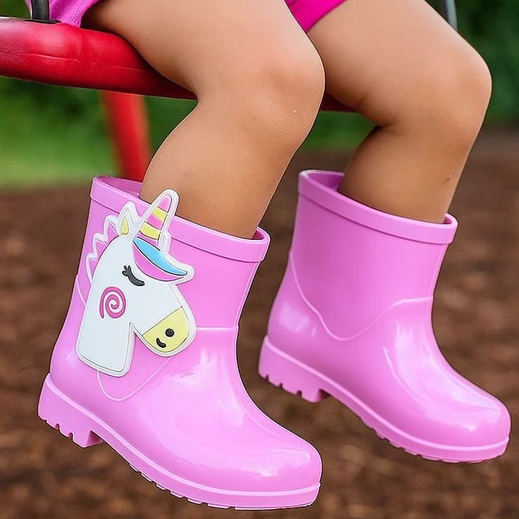 Galocha Bota Infantil Menina Feminina Criança Leve Confortável Maria Fiore