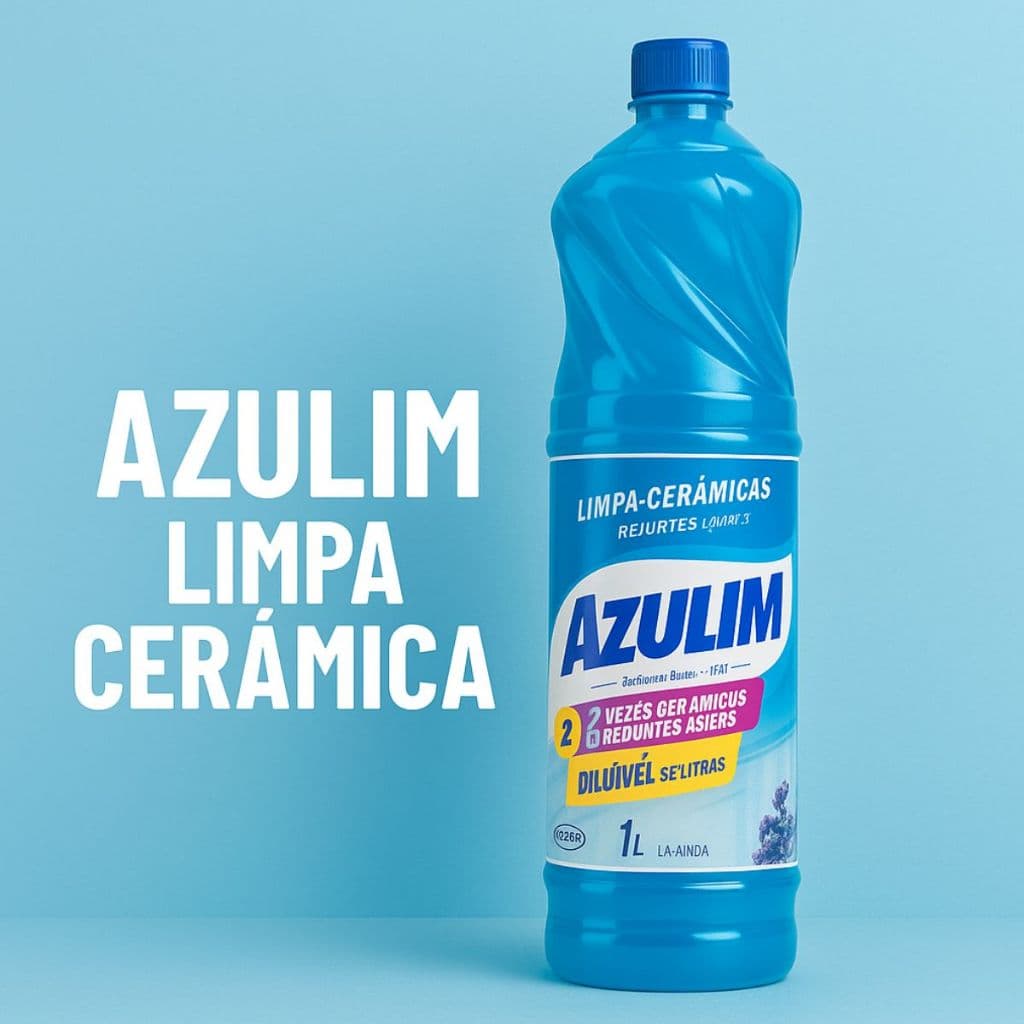 Azulim Limpa Cerâmica Pisos Lavanda 1L Remove Encardido Terra Sujeiras Manchas de Privada Incrustações Uso Domestico