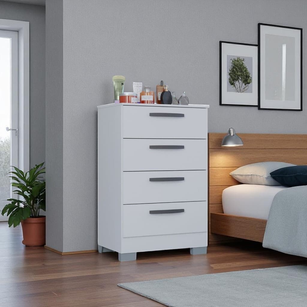 Cômoda Organizador Para Roupas Gaveteiro Com 4 Gavetas MDP