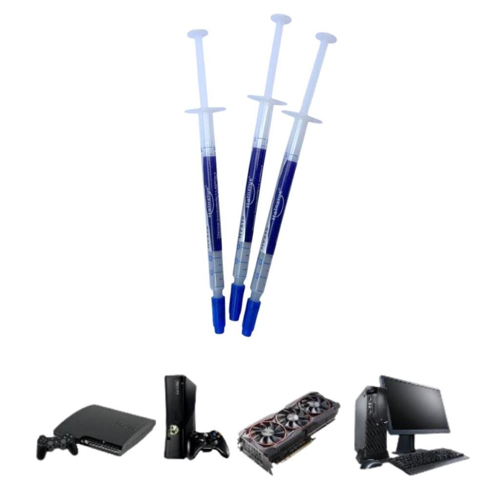 Kit 3 Unidades Pasta Térmica Prata Processador 1G PC Xbox GPU Placa Consoles CPU Ps3 Ps4
