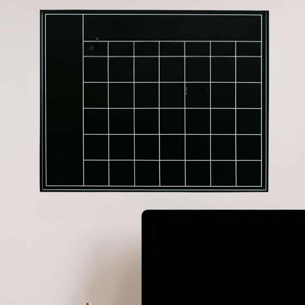 Lousa Calendário Papel Adesivo 45x60CM Anotações Planejamento Lousa Giz Liquido Parede Escritório