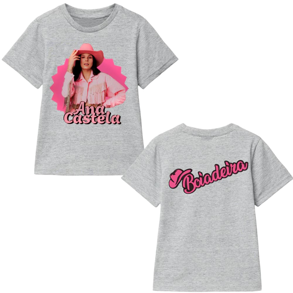 Camiseta 100% Algodão Infantil Ana Castela Moda Sertaneja Blusa Meninas Country Boiadeira