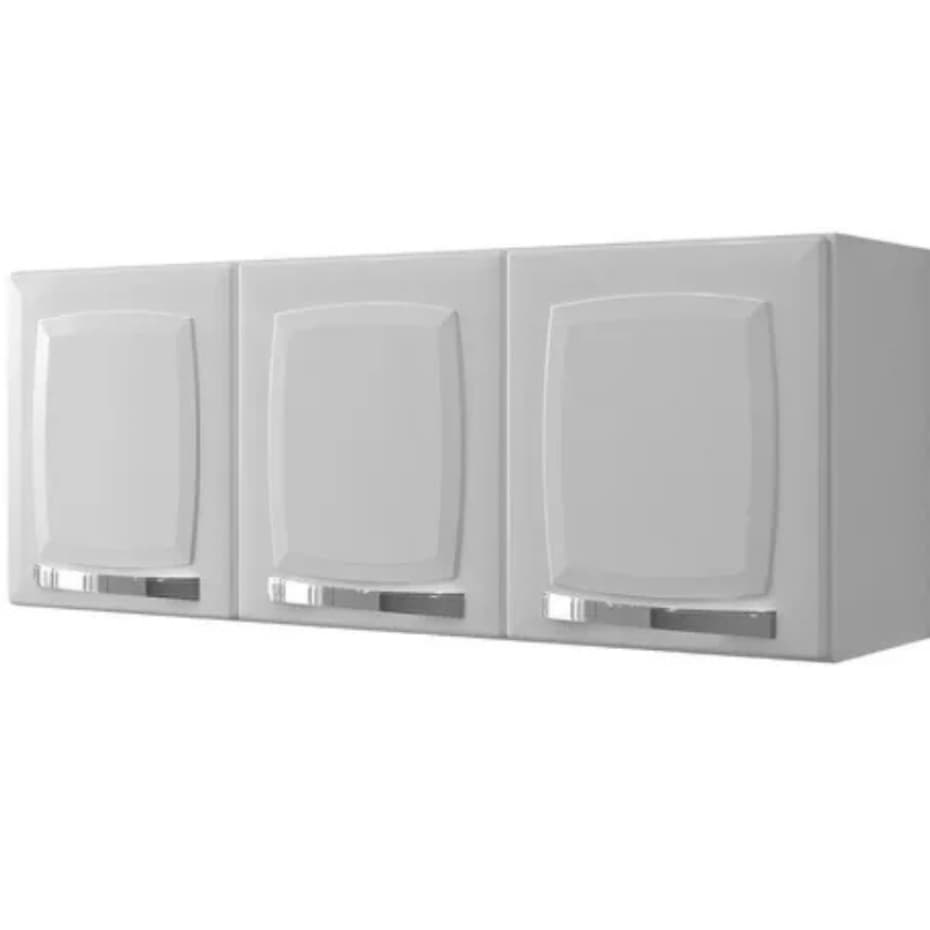 Armário Aéreo Cozinha Itatiaia Rose 3 portas - Aço - Design moderno Disponível com as portas nas cores preta ou branca