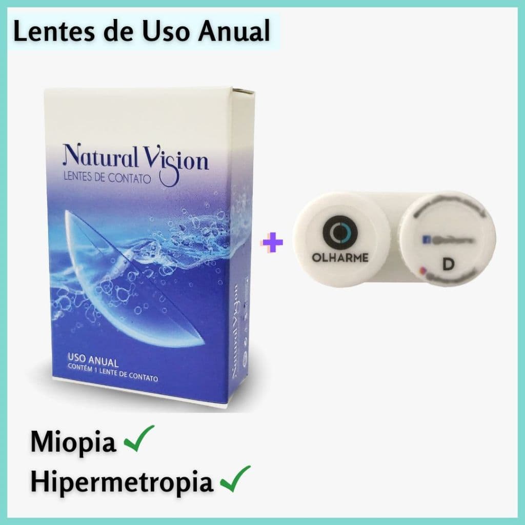 Lente de Contato incolor Anual Natural Vision  (1 UNIDADE)