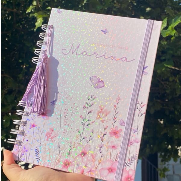 Caderneta de Vacinação / Saúde - Jardim das Borboletas Menina vacina Personalizada com qualquer Nome