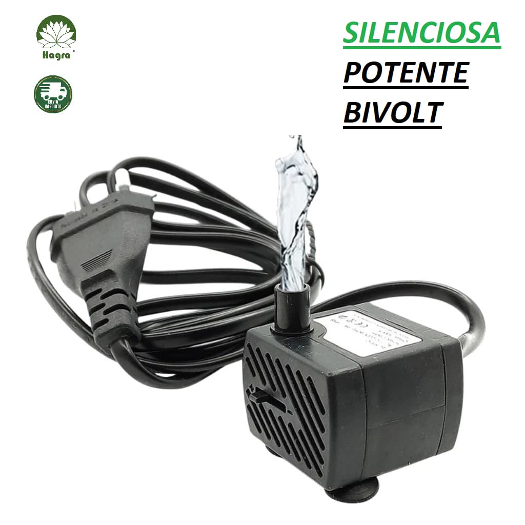 Bomba de Aquário Bivolt 4w Submersa para Bebedouro Pet Aquário Fonte Cascata - OFERTA