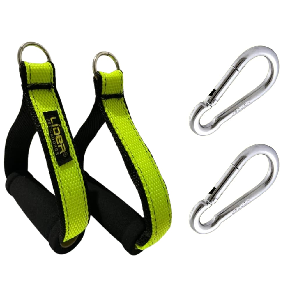 Manopla Par Puxador Alça Cross Over 35mm Reforçado com Mosquetão