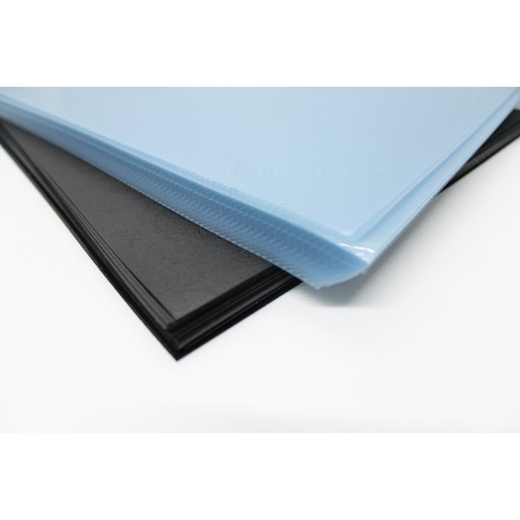 Capa Encadernação A4 Cristal Line + Preta Couro 50 Unidades de Cada