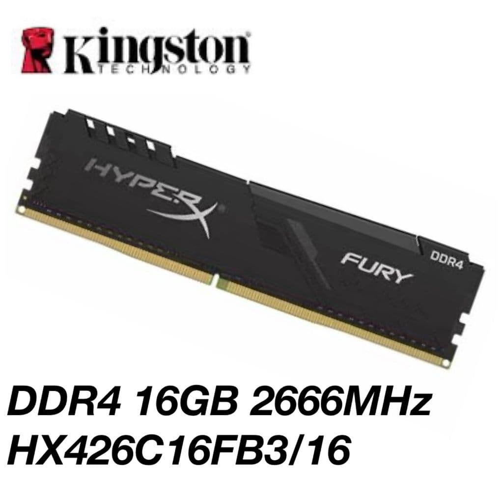 MEMÓRIA RAM DDR4 16GB 2666MHZ HYPERX  KINGSTON HX426C16FB3/16 DESKTOP