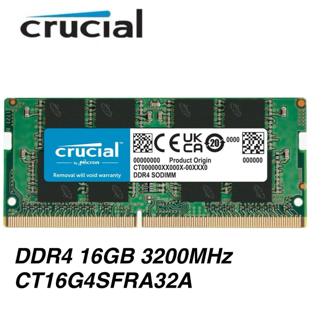 Memória RAM Crucial 16GB DDR4 3200MHz SODIMM para Notebook