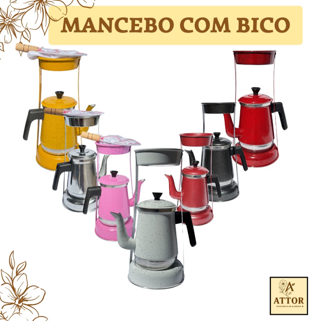 KIT MANCEBO DE CAFE BULE 1,5L  E COADOR DE CAFÉ SUPORTE VELADOR PASSADOR DE CAFÉ, VINTAGE, RUSTICO, ANTIGO, BULE COM BI