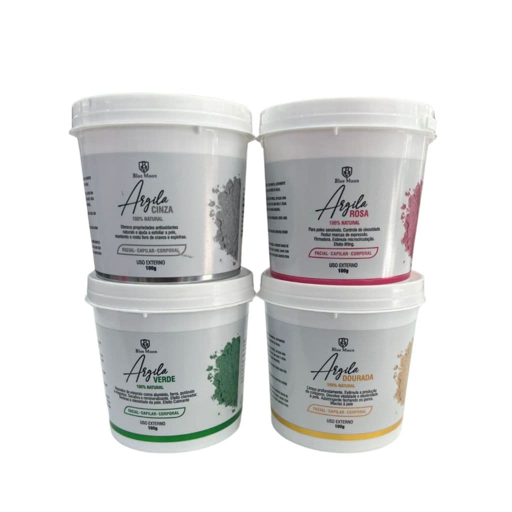 Máscara Argila Facial Em Pó 100% Natural