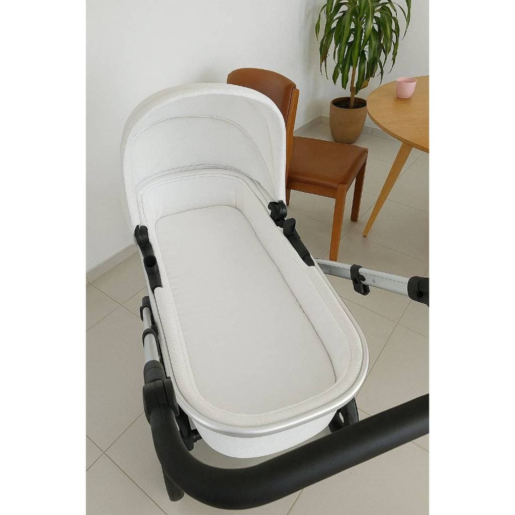 Colchão para carrinho Moises impermeável Branca + capa extra - Menino, Menina e Neutro