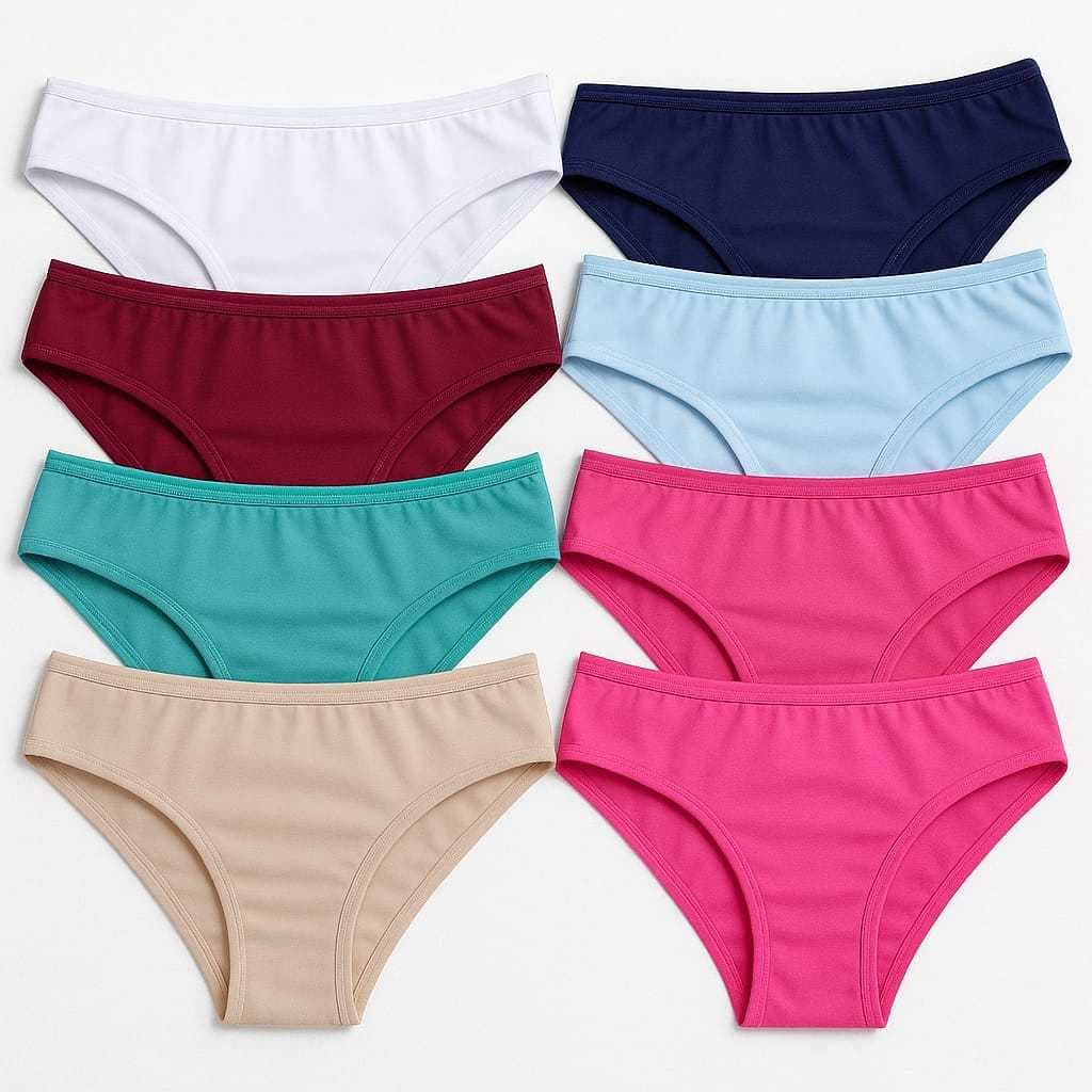 Kit com 10 calcinhas infantil feminina conforto com forro algodão