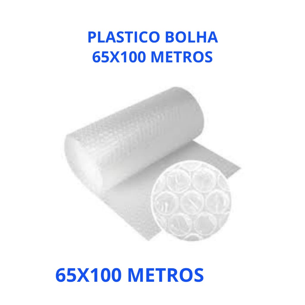 BOBINA PLASTICO BOLHA 65CM X 100MTS E-COMMERCE PROTEÇÃO