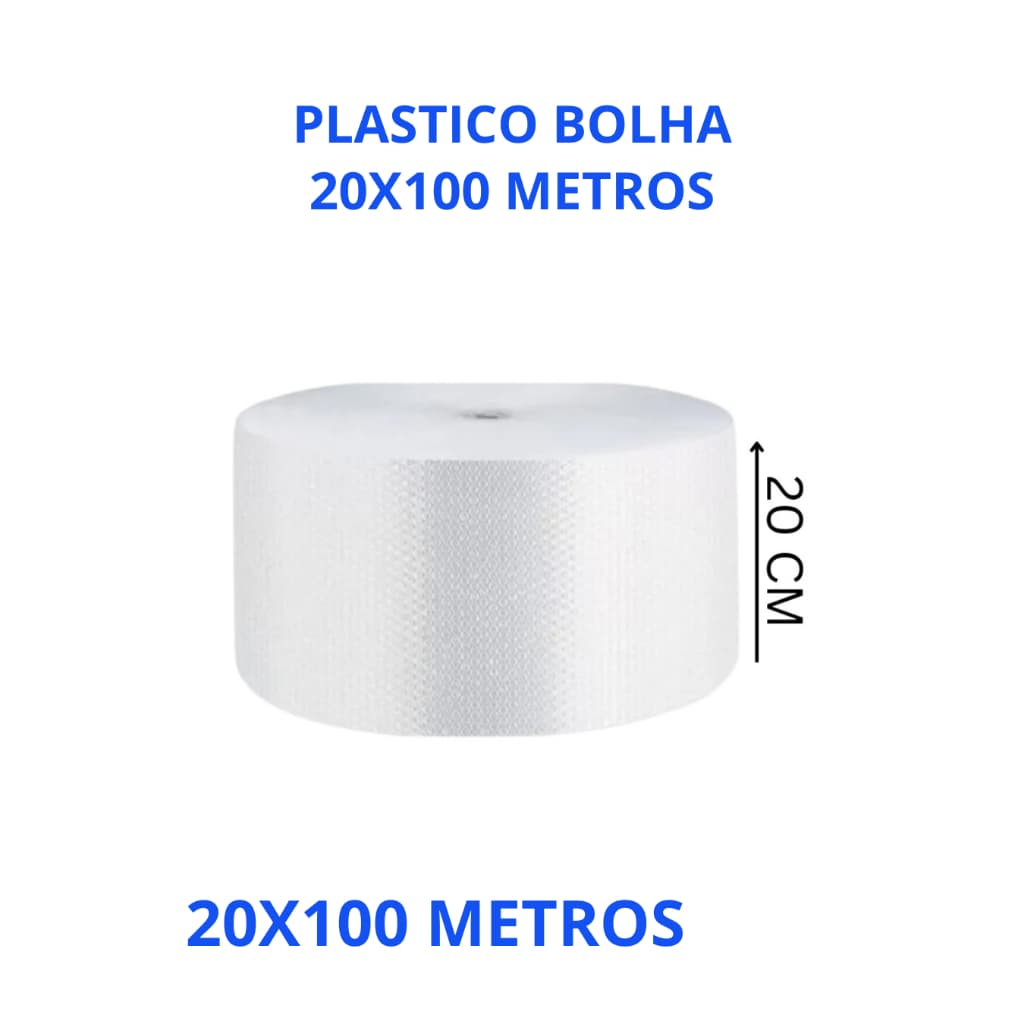 Plástico Bolha 20x100 - Bobina Embalar ENVIO EM 24 HORAS