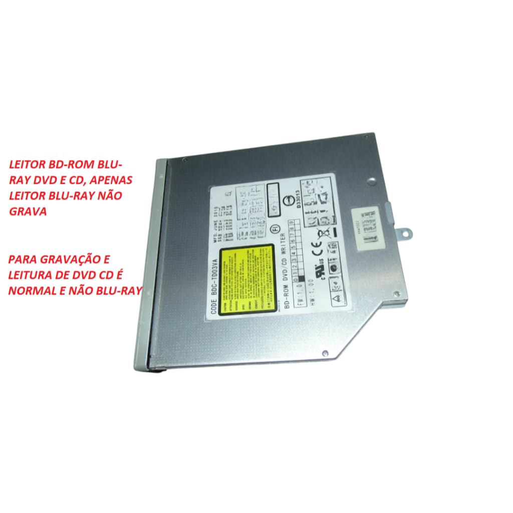 Gravador Dvd Cd E Leitor Blu-ray Dvd Notebook Para Sony PCG-61311X