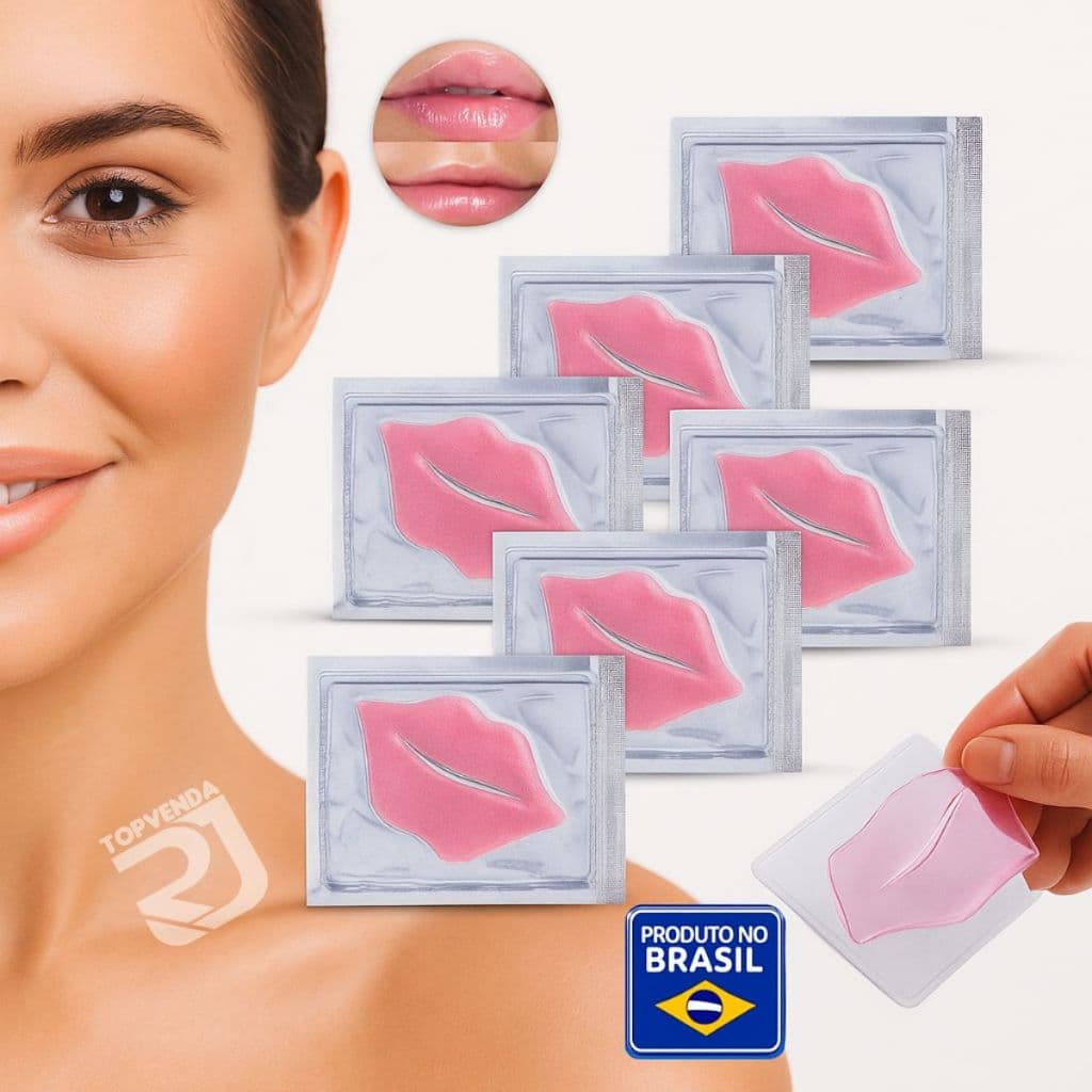 Máscaras Labial Hidratante Colágeno Boca Nutritiva 20 Und Hidra Gloss Lips
