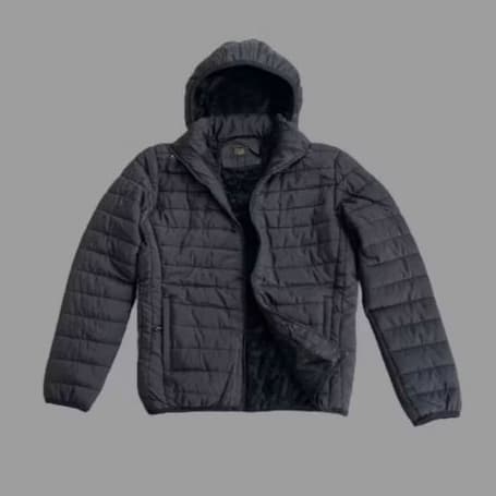 Jaqueta Masculina Bobojaco Puffer Forrada Apeluciada Com Capuz Removivel P-G6