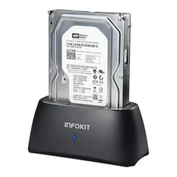 Dock Station Infokit CASE-Z320 Para Hd E Ssd 2.5 E 3.5 Polegadas Conexão Sata Usb 3.0 Suporta Até 10tb High Speed 5Gbps