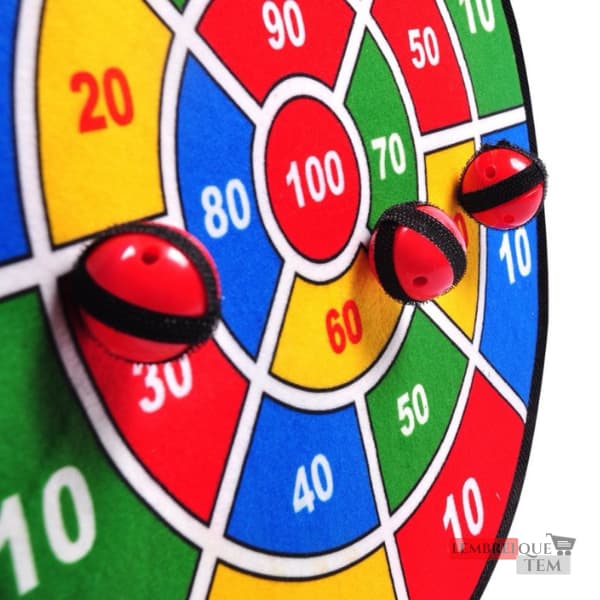 Jogo de Dardo com 3 Bolinhas que Grudam com Velcro  Alvo Grande JOGOS AR LIVRE